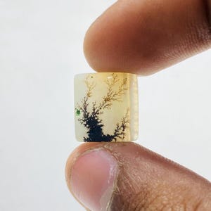 Riesige Größe !!! Dendritenachat-Birne Cabochon, lose Edelstein, dendritische Achat für die Herstellung von Schmuck Pendent Größe 13 x 12 mm