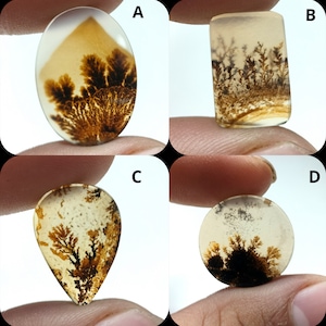 Natürlicher Dendritenachat, Dendritischer Cabochon, Achat-Lose Edelstein, Malerischer Dendritischer Achat, Heilende Eigenschaften, Farbe, Kraftstein