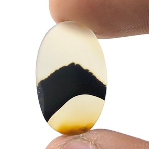 100% Natürlich Landschaftlich Achat !!! Baumachat, Dendritenquarz, Dendritenachat Malerischer Achat-Edelstein, Dendritenachat-Stein RING-Größe 21 x 14 MM
