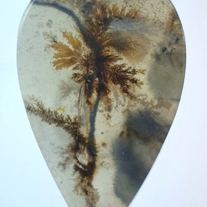 Fantastisch ontwerp dendritische agaat cabochon, losse edelsteen, dendritische agaat voor het maken van hangende sieraden Grootte: 32 x 20 mm