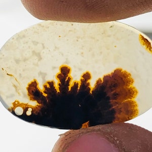 Wunderschöner Designer Dendriten Achat !!! NATÜRLICHER Dendritischer Achat Cabochon, loser Edelstein, 11 x 24 mm Dendritischer Achat zur Herstellung von Schmuckanhängern.