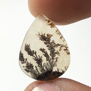 100% Natürlich Landschaftlich Achat !!! Baumachat, Dendritenquarz, Dendritenachat Malerischer Achat-Edelstein, Dendritenachat-Stein RING-Größe 17 x 13 MM