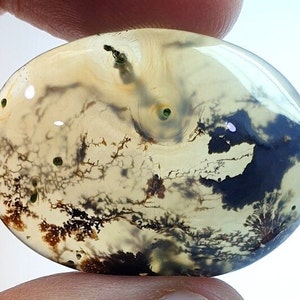 Riesige Größe !!! Dendritenachat Cabochon, lose Edelstein, dendritische Achat für die Herstellung von Schmuck Pendent Größe: 35 x 25 mm