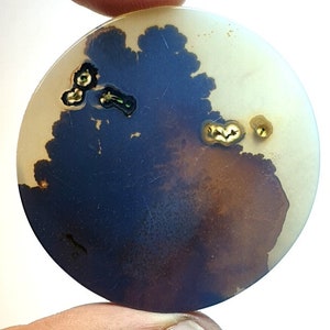 Riesige Größe 46x46 MM !!! Dendritenachat runder Cabochon, loser Edelstein, dendritischer Achat für die Herstellung von Schmuckanhänger