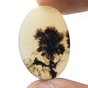 100% Natürlich Landschaftlich Achat !!! Baumachat, Dendritenquarz, Dendritenachat Malerischer Achat-Edelstein, Dendritenachat-Stein RING-Größe 25 x 18 MM