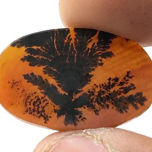 100% Natürlich Landschaftlich Achat !!! Baumachat, Dendritenquarz, Dendritenachat Malerischer Achat-Edelstein, Dendritenachat-Stein RING-Größe 24 x 15 MM