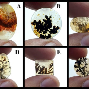 Natürlicher Dendritenachat, Dendritischer Cabochon, Achat-Lose Edelstein, Malerischer Dendritischer Achat, Heilende Eigenschaften, Farbe, Kraftstein