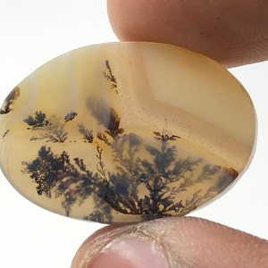 100% Natürlich Landschaftlich Achat !!! Baumachat, Dendritenquarz, Dendritenachat Malerischer Achat-Edelstein, Dendritenachat-Stein RING-Größe 25 x 18 MM