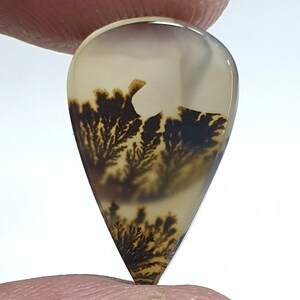 Wunderschöner Designer Dendriten Achat !!! NATÜRLICHER Dendritenachat Cabochon, loser Edelstein, 19 x 12 mm Dendritenachat zur Herstellung von Schmuckanhängern.