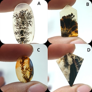 Natürlicher Dendritenachat, Dendritischer Cabochon, Achat-Lose Edelstein, Malerischer Dendritischer Achat, Heilende Eigenschaften, Farbe, Kraftstein