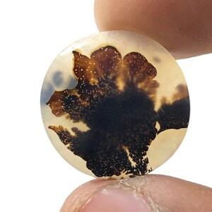 100% Natürlich Landschaftlich Achat !!! Baumachat, Dendritenquarz, Dendritenachat Malerischer Achat-Edelstein, Dendritenachat-Stein RING-Größe 18X18 MM