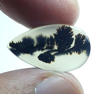 Riesige Größe !!! Dendritenachat Birne Cabochon, Lose Edelstein, Dendritenachat für die Herstellung von Schmuck Pendent Größe 23X13 MM
