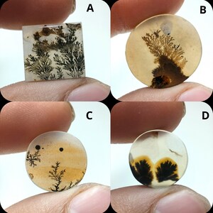 Natürlicher Dendritenachat, Dendritischer Cabochon, Achat-Lose Edelstein, Malerischer Dendritischer Achat, Heilende Eigenschaften, Farbe, Kraftstein