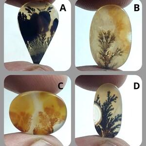 NATÜRLICHER Dendritenachat Cabochon, loser Edelstein, Dendritenachat für die Herstellung von Schmuck, Anhänger, Ring.