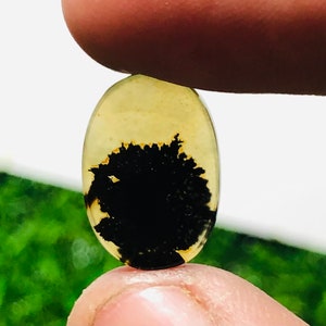 Wunderschöner Designer Dendriten Achat !!!  NATÜRLICHER Dendritischer Achat Cabochon, loser Edelstein, 10 x 15 mm Dendritischer Achat zur Herstellung von Schmuckanhängern.