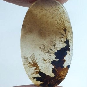 Wunderschöner Designer Dendriten Achat !!! NATÜRLICHER Dendritischer Achat Cabochon, loser Edelstein, 13 x 24 mm Dendritischer Achat zur Herstellung von Schmuckanhängern.