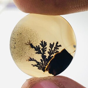 Wunderschöner Designer Dendriten Achat !!! NATÜRLICHER Dendritenachat Cabochon, loser Edelstein, 18X18 mm Dendritenachat für die Herstellung von Schmuck Pendent.