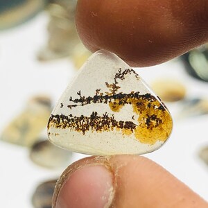 Wunderschöner Designer Dendriten Achat !!!  NATÜRLICHER Dendritischer Achat Cabochon, loser Edelstein, 13 x 15 mm Dendritischer Achat zur Herstellung von Schmuckanhängern.