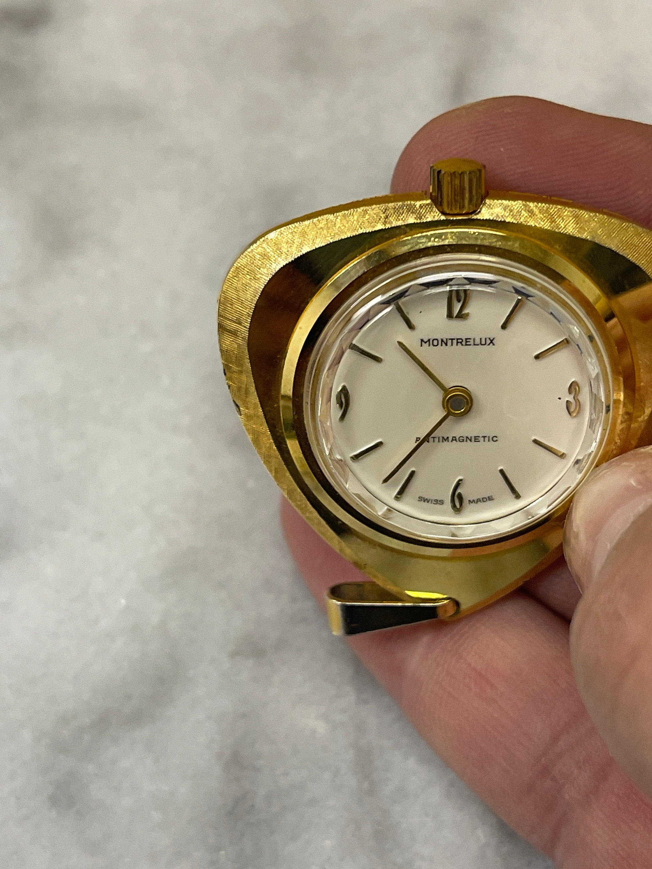 Vintage 1970\'s Custom Time Swiss Made Golden Wind Up Pendant Watch Wind up Pendant Watch - Etsy main image 3