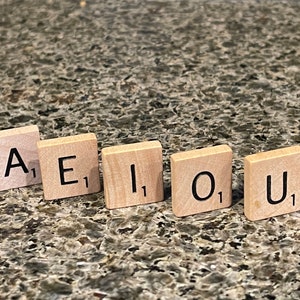Old Scrabble Tiles, Individual Single Letters, Vintage Scrabble Tiles, Initial Letters, Craft Letter Tiles, Crossword Game Pieces, Letters