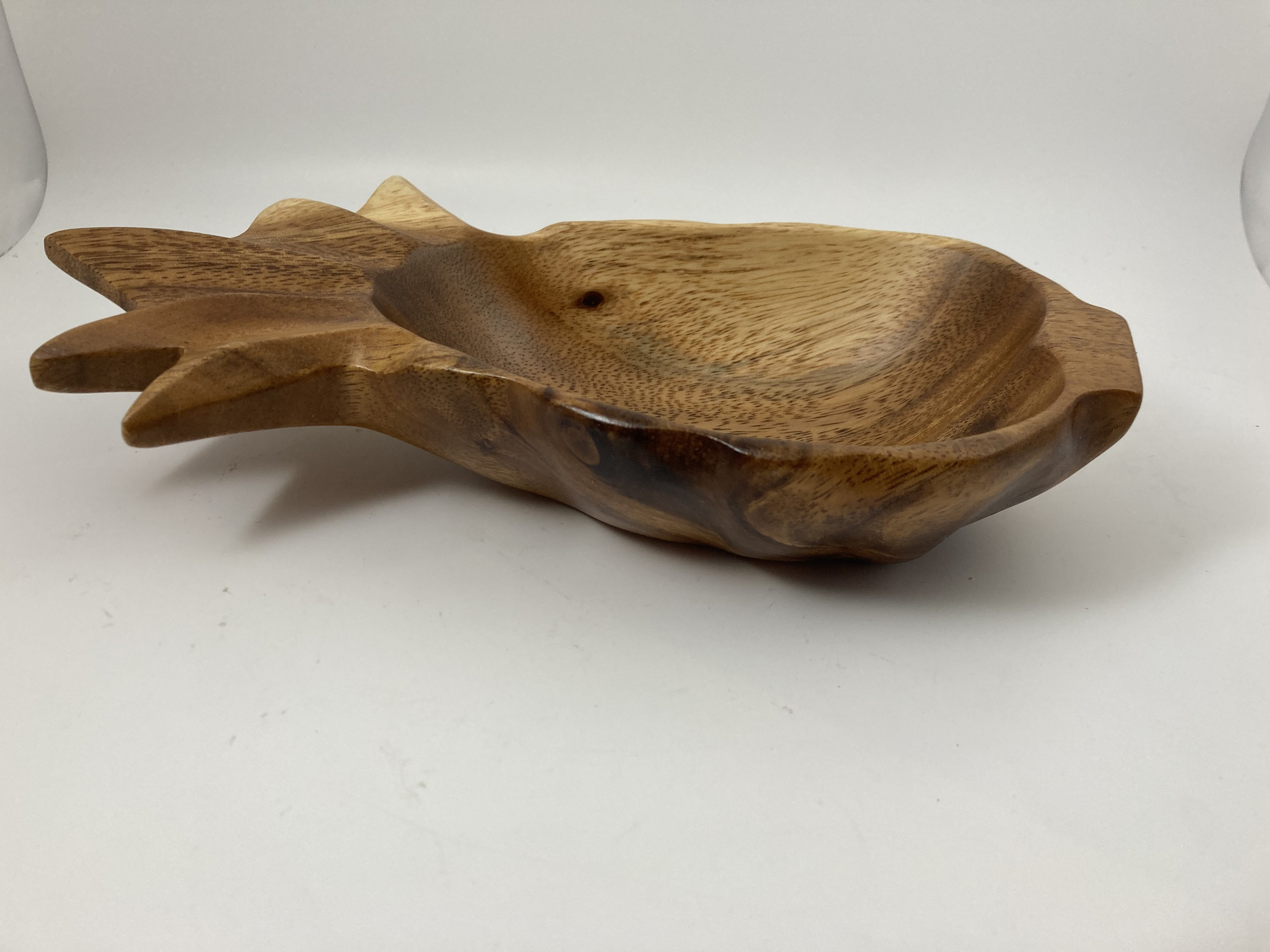 Wood Pineapple Serving Bowl Monkey Pod Etsy