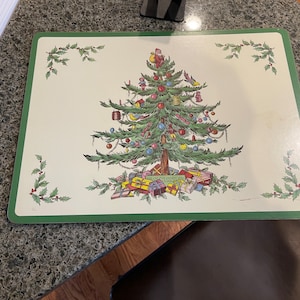 Spode Christmas Tree Cork Placemats, Placemats, Christmas Decor
