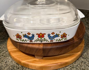 Vintage Corningware “wildflower” A-1-B 1 Quart Covered Casserole