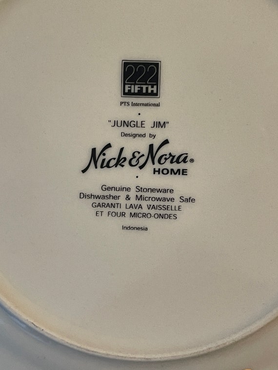 222 Fifth Jungle Jim Leopard Salad Plates, Coffee Mugs - Etsy