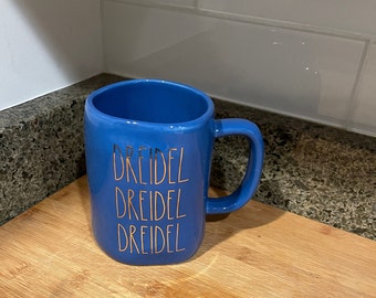 Rae Dunn Dreidel Dreidel Dreidel Coffee Mug, Hanukkah Gift