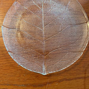 Arcoroc Aspen Plate, Arcoroc Aspen Dessert Salad Plate, Arcoroc 9 inch Luncheon Plate, Arcoroc Glass Plate, Leaf Pattern Plate, 8 available
