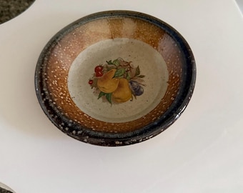 MONROE SALT WORKS 　大皿　ヴィンテージ品 Vintage Monroe Salt Works Stoneware Bowl: Floral Ring Dish - Etsy