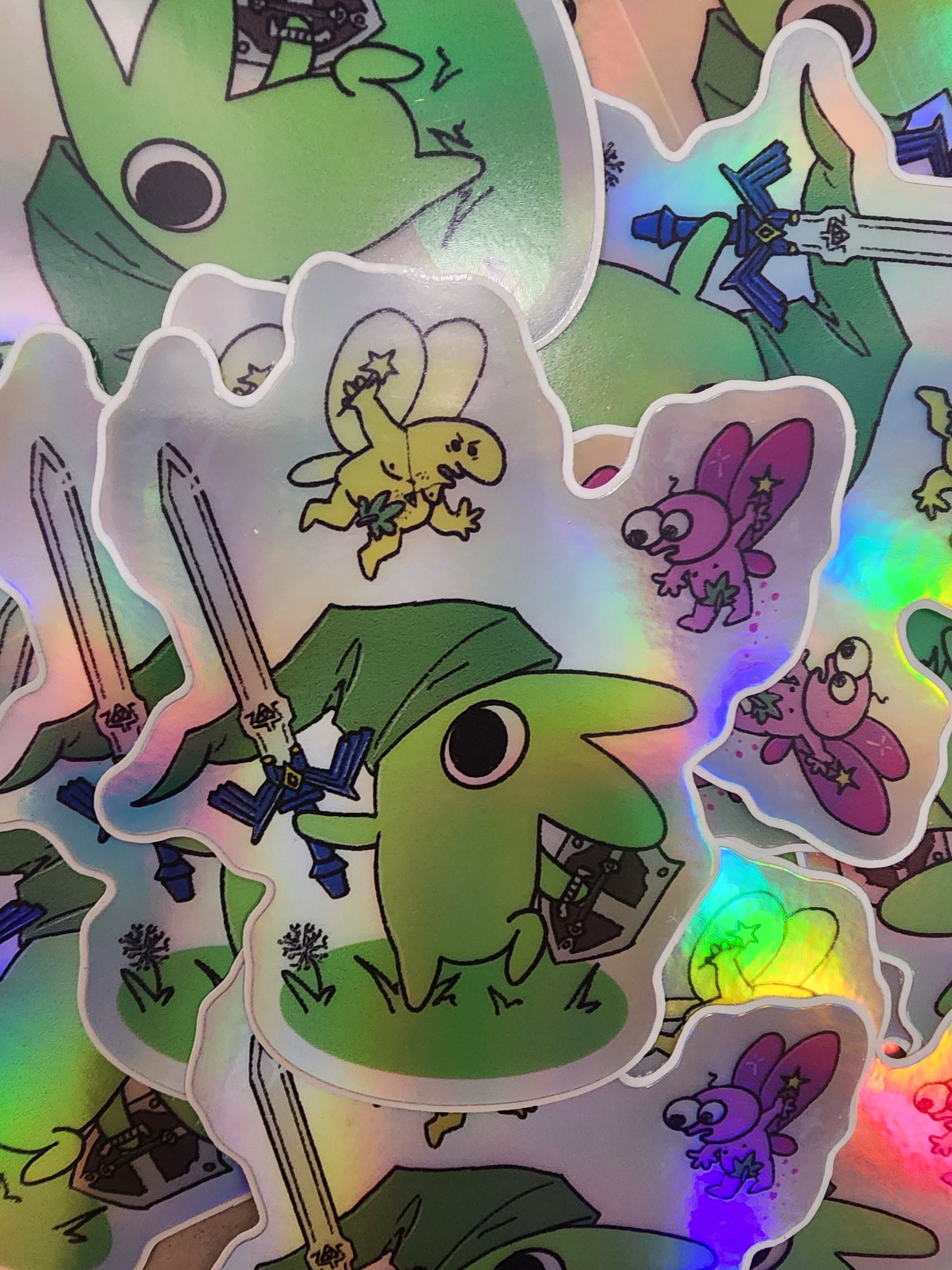 Glep X Zelda Holo Sticker, Smiling Friends, Glep, Pim, Charlie ...