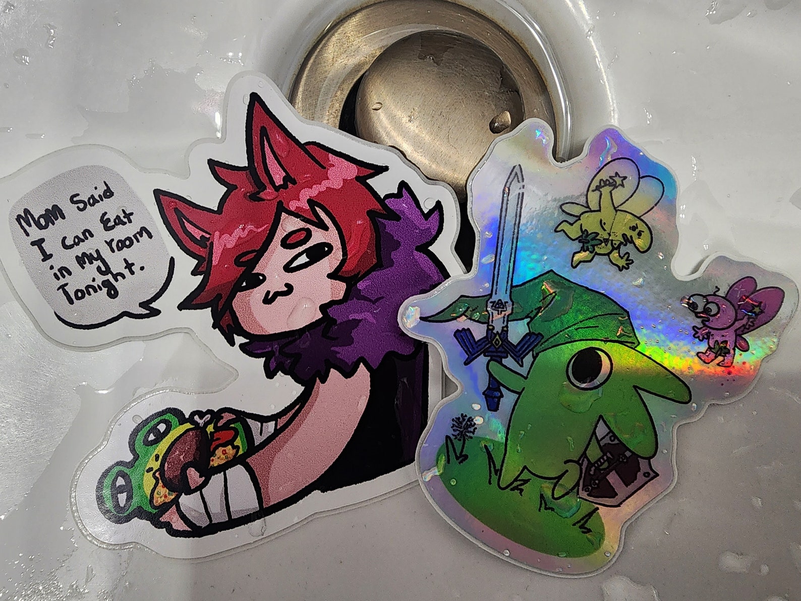 Glep X Zelda Holo Sticker, Smiling Friends, Glep, Pim, Charlie ...