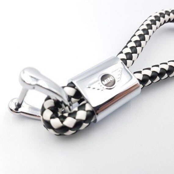 Personalized Mini Cooper Keychain / Keyring Leather Black Etsy