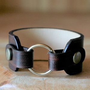 bracelet for ring / wear a ring leather bracelet / handmade leather bracelet / cuff bracelet / memorial jewelry