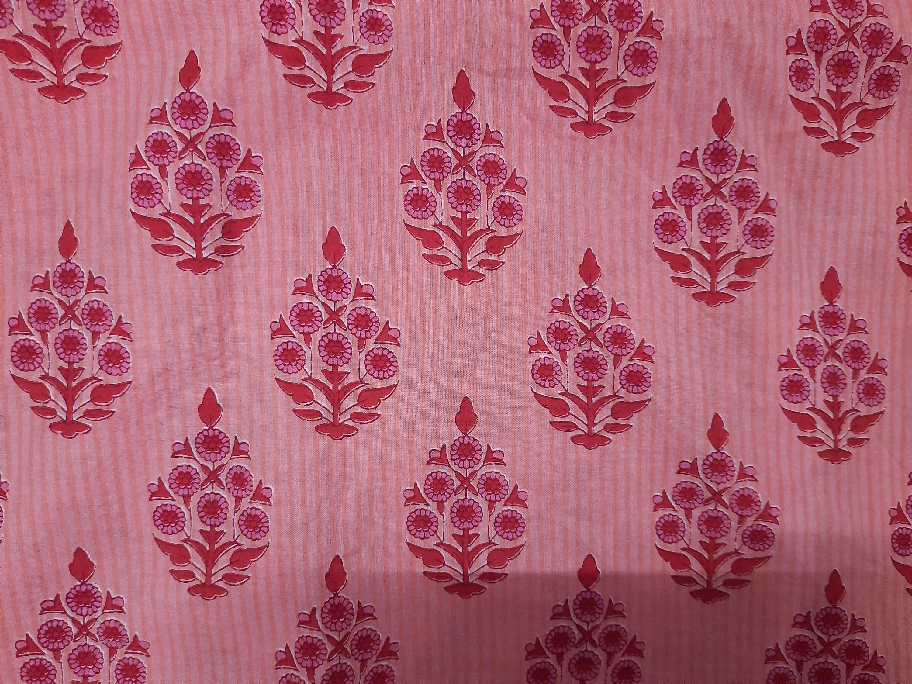 PINK Dress Cotton Fabrics 100 Cotton Fabrics Kantha Cotton Etsy UK