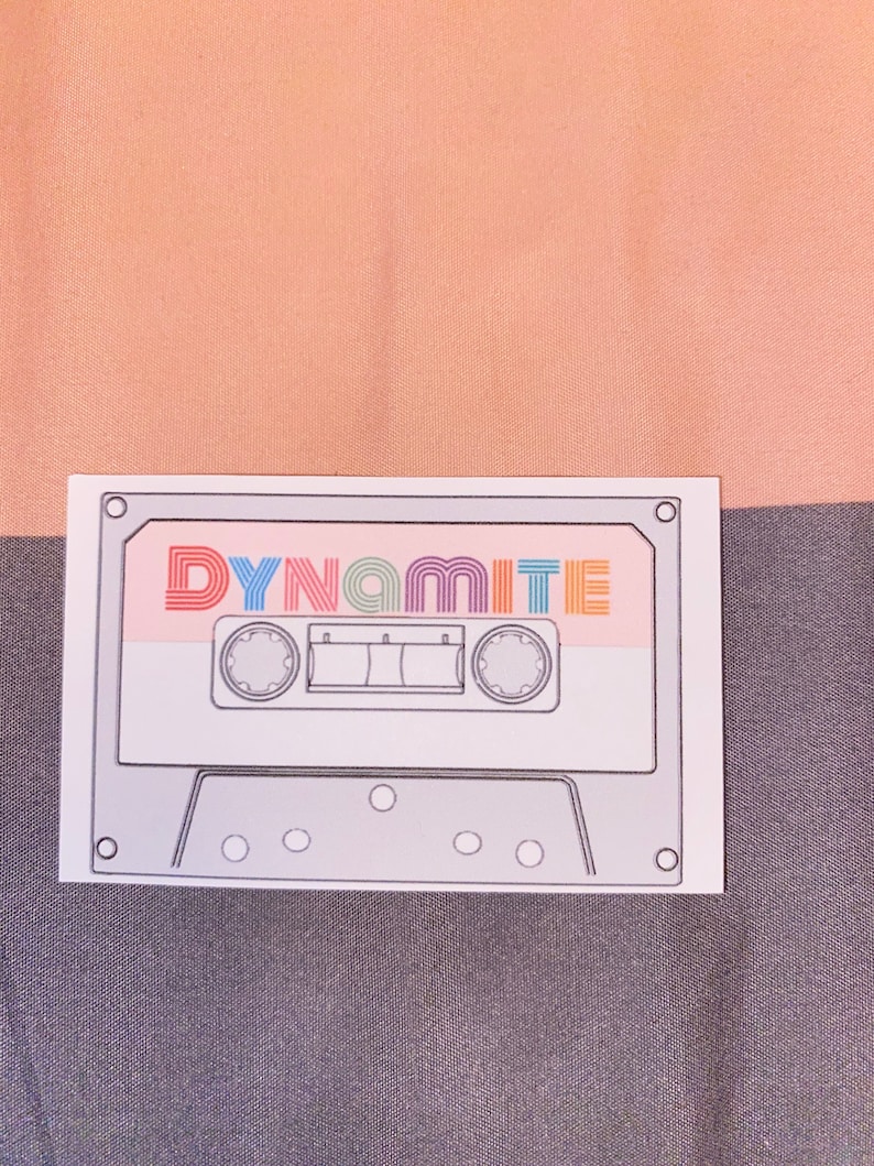 BTS Dynamite Cassette Sticker