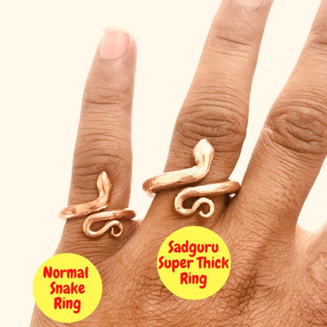 Copper Snake Ring Sadguru Super Thick Snake Ring Meditation Etsy Ireland