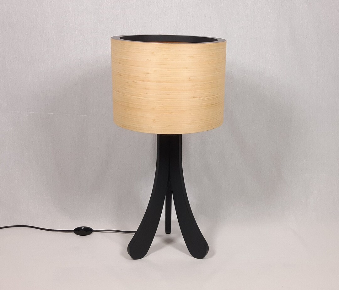 Table Lamp. Natural Bamboo Desk Lamp. Bedside Lamp. Unique Handmade