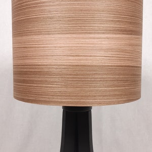 Table Lamp. Natural Walnut Lampshade. Tripod Stand Desk Lamp. Unique Handmade Lamp. Bedside Lamp. Night Lamp. image 7