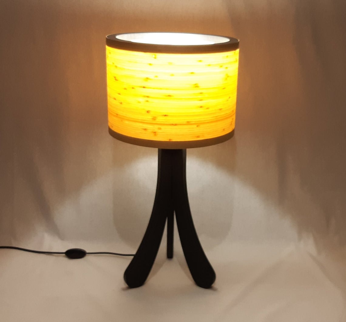Table Lamp. Natural Bamboo Desk Lamp. Bedside Lamp. Unique Etsy