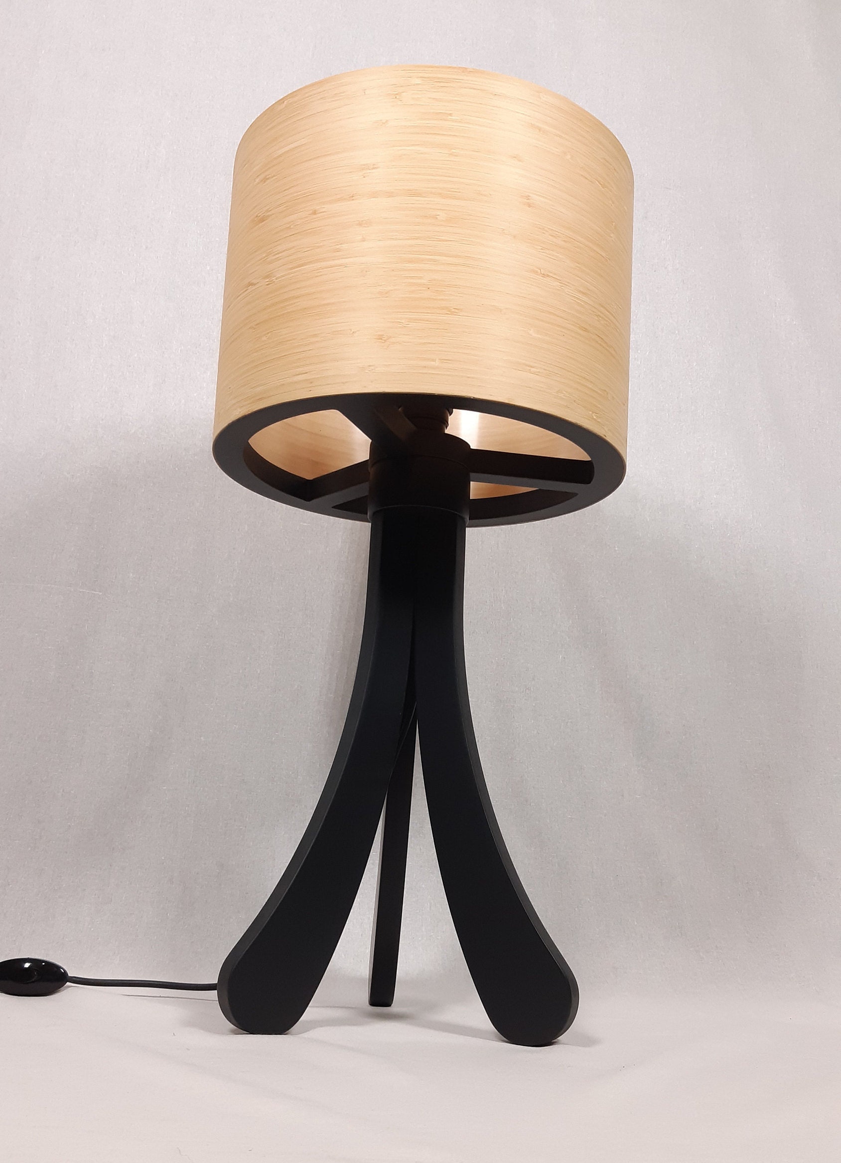 Table Lamp. Natural Bamboo Desk Lamp. Bedside Lamp. Unique Handmade ...