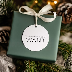 Want, Need, Wear, Read Gift Tags | Festive Christmas Gift Tag Printable Digital File Download, Kids Christmas Gift Tags, Xmas Holiday Tags