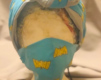 Head wrap and face mask matching sets