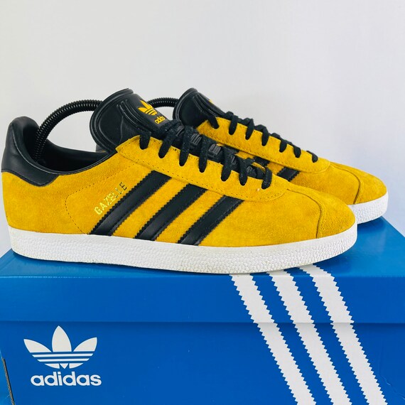 Rare Unisex Adidas Gazelle 2016 Yellow And Black Trainers | Etsy