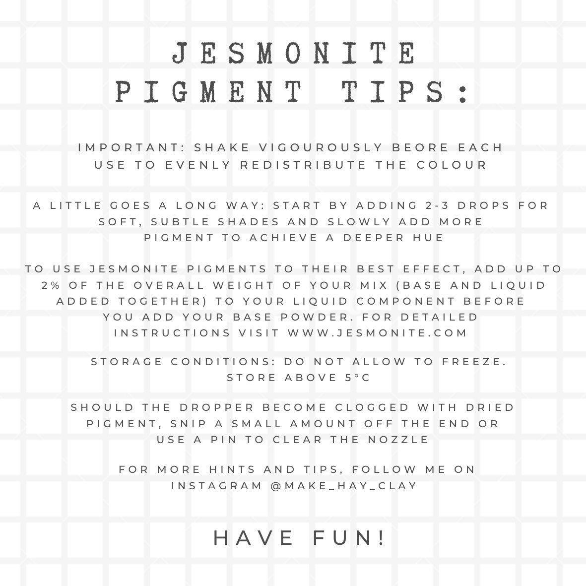 Jesmonite *How to mix your own pigments* Video 2 