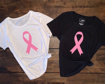 Breast cancer awareness ribbon T-shirt
