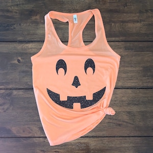 Ladies pumpkin tank top
