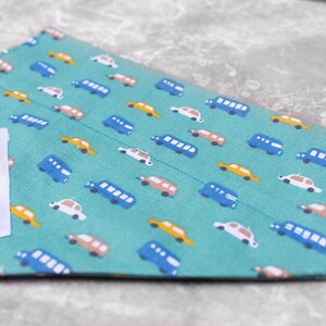 Cute Cars Dog Bandana, Cars Dog Bandana, Green Dog Bandana, Cute Dog Bandana, Over the Collar Dog Bandana, Turquoise, Teal | Roadrunner