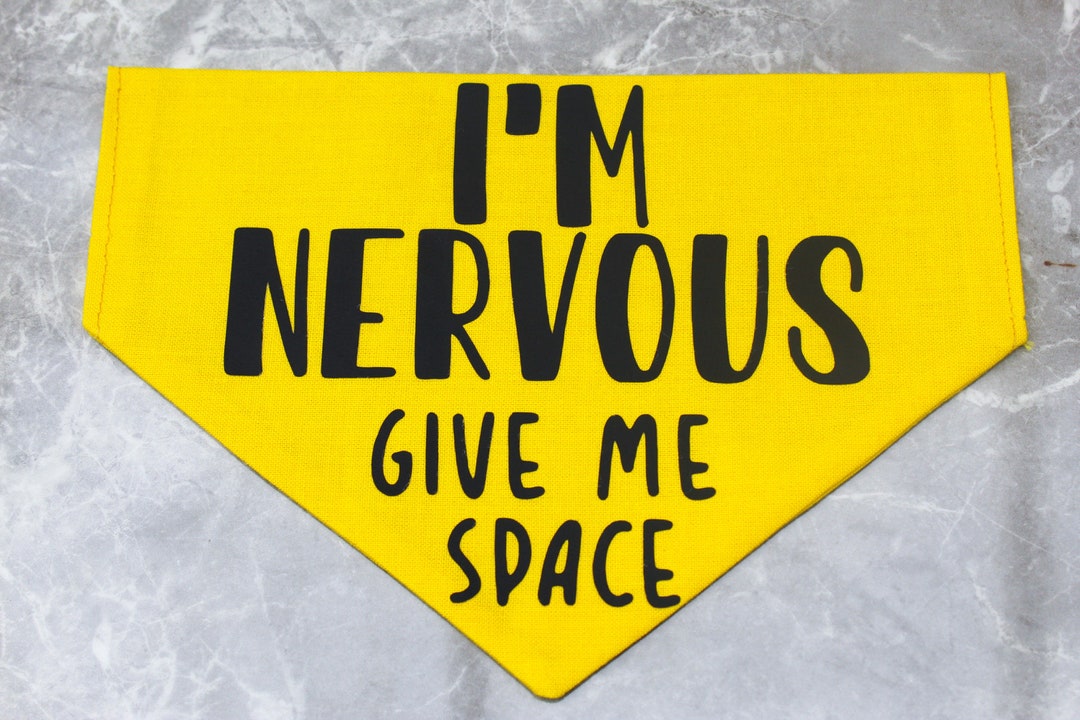 Nervous Dog Bandana, Blind Dog Bandana, Give Me Space Bandana, Reactive
